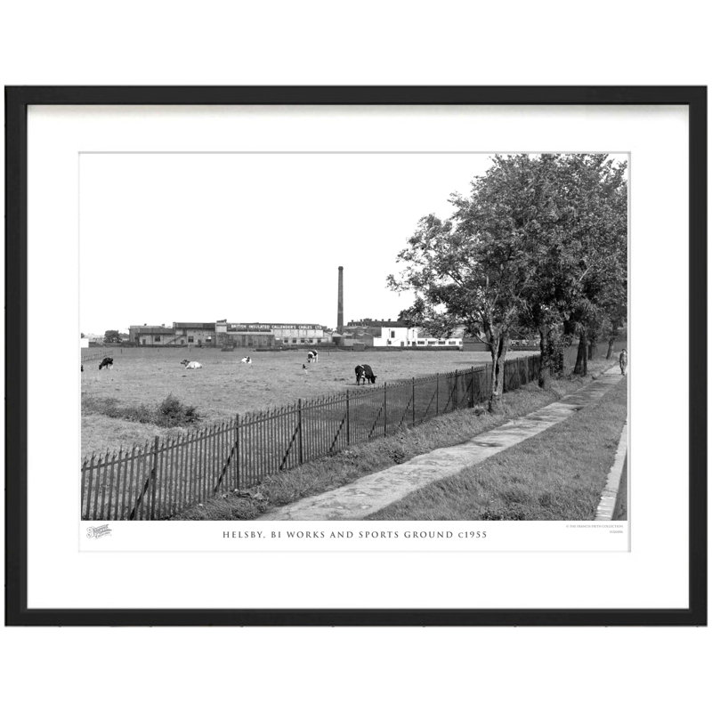 Helsby, BI Works And Sports Ground C1955 - Single Picture Frame Print, 45cm H x 60cm W x 2.3cm D
