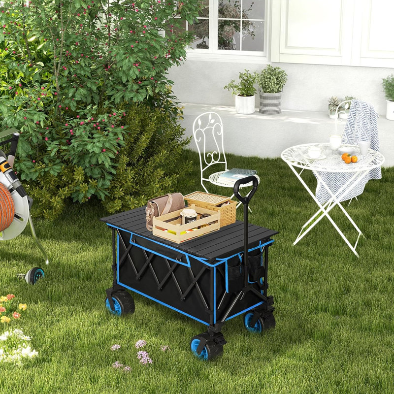 Roll-up Garden Cart, Black/Blue