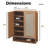 Rattan Shoe Cabinet With Doors, 6-Tier Shoe Storage Cabinet With Adjustable Shelves,Wooden Shoes Rack Shoe Storage Organizer For Entryway, Hallway, Closet, Living Room,Caramel Oak.-1955027742