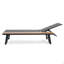 Chaise longue avec table d'appoint en bois, 1 pièce
