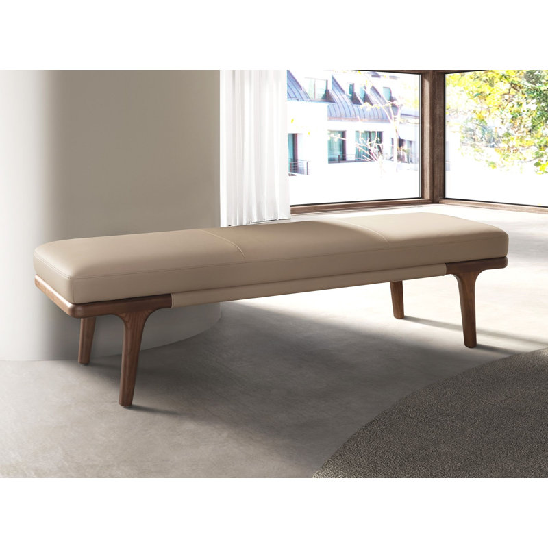 Faux Leather Upholstered Bench