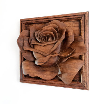 Handmade Glam Plants & Flowers Solid Wood Wall Decor