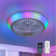 15" 7-Blade White Modern Ceiling Fan with Dimmable Color Changing LED and Remote Control
