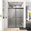 48 po X P 76 po Cabine de douche autoportante double coulissante sans cadre H au fini noir mat-122790649