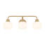 Luminaire suspendu 3 lumières Merilian en laiton naturel-2011394891