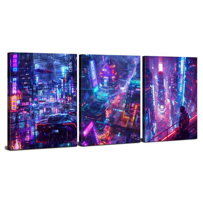 3 Piece Wrapped Canvas Wall Art