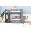 Lit mezzanine avec lit simple, tablettes, bureau et garde-robe-2097097243-2097097241