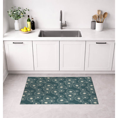 Spoked Wheel Low Profile Kitchen Mat