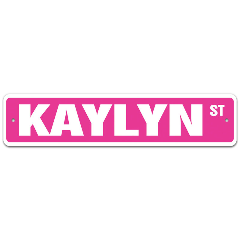 Plaque de rue Krystynn, H 6 po x l 24 po x P 0,1 po