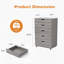 Commode 5 tiroirs avec poignées - Armoire de rangement moderne-1570610014