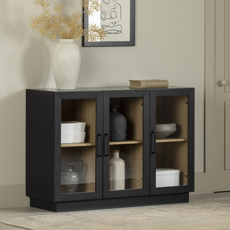 Arum Contemporary 3-Door Dining Room Buffet With Doors