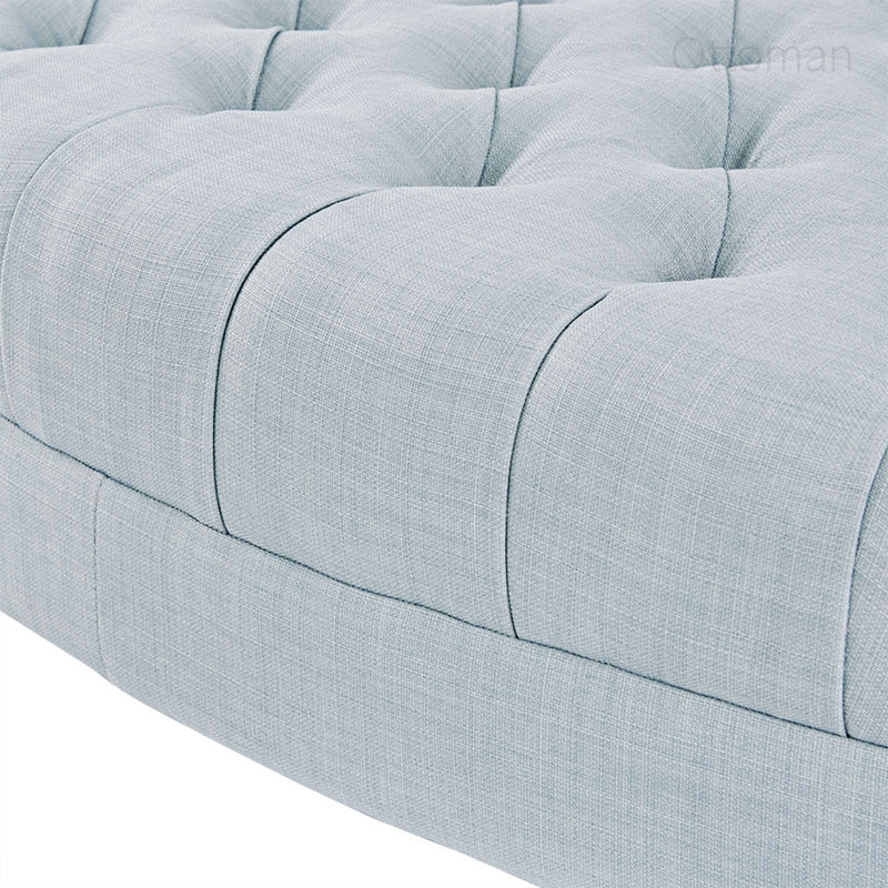 Repose-pieds capitonné 1pc pour espace de vie, Bleu cendré