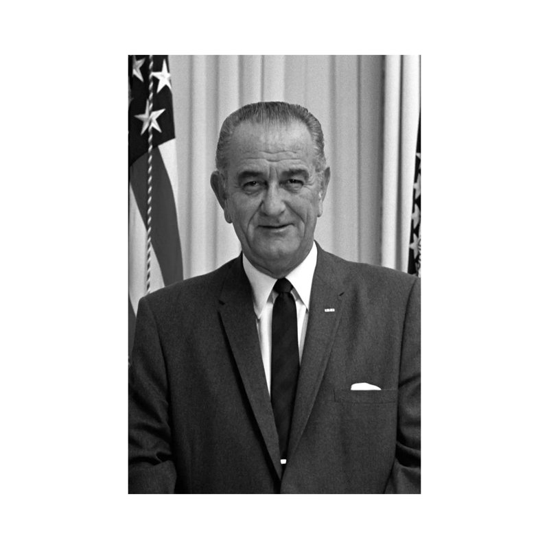Photo Of President Lyndon B. Johnson I by Stocktrek Images - Wrapped Canvas Gallery-Wrapped Canvas Giclée