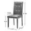 Julissia 18.5'' H upholstered Tufted Parsons Chair dark brown, 37.99" H, 17.91" W and 20.47" D