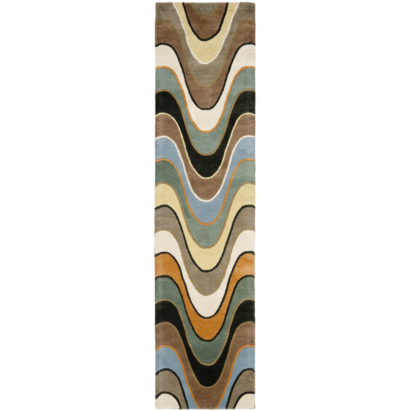 Rania Wool Pile Chevron Rug, Runner 2'3" x 9'