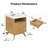 Modern Fluted Nightstand with Charging Station-457764827