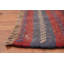 Tapis de couloir afghan traditionnel bleu et rouge à motif géométrique 2 x 8