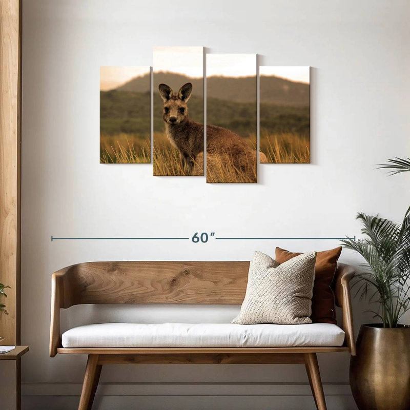Brampt Wild Kangaroo, 27" H x 43" W