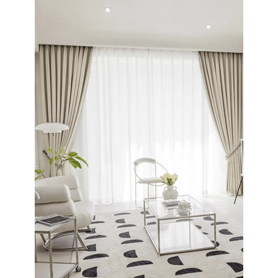Polyester Blend Room Darkening Curtain Pair