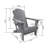 Versatile Folding Adirondack Chair Set With Side Table In Grey