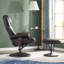 Aashka Ergonomic Faux Leather Recliner with Footrest-1378975469