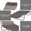 Chaise longue pliante brune, 5 sièges inclinables et respirants en filet avec pour l'extérieur, plage, chaise de jardin