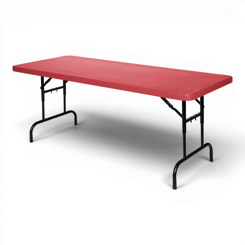 Baldwin 30x72 Height Adjustable Folding Table All American Colors , Red