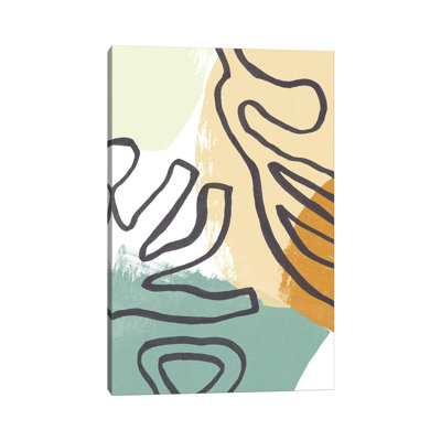 Midcentury Modern Coral II by June Erica Vess - Wrapped Canvas Painting