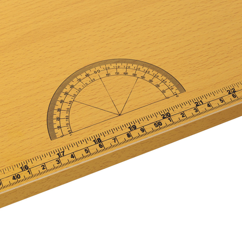 Portable Folding Work Table with Integrated Scale and Protractor, Workshop Tool Bench