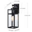 Schlesinger Matte Black Outdoor Wall Lantern-778831476