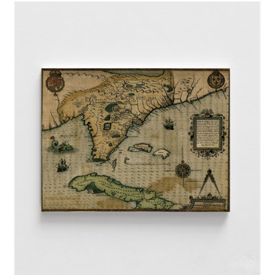 Cuba 1588, Antique Map Of Cuba, Extra Large North American History Print, Latin American Historical Poster, Old Library Decor