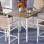 Rominna 35.6" W Square Outdoor Bar Table with Umbrella Hole