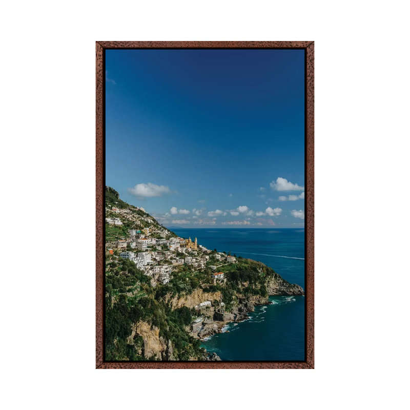 Praiano Italy II 1 Piece Wall Art on Canvas, 66.04cm H x 45.72cm W x 3.81cm D, Classic Brown Wood Framed