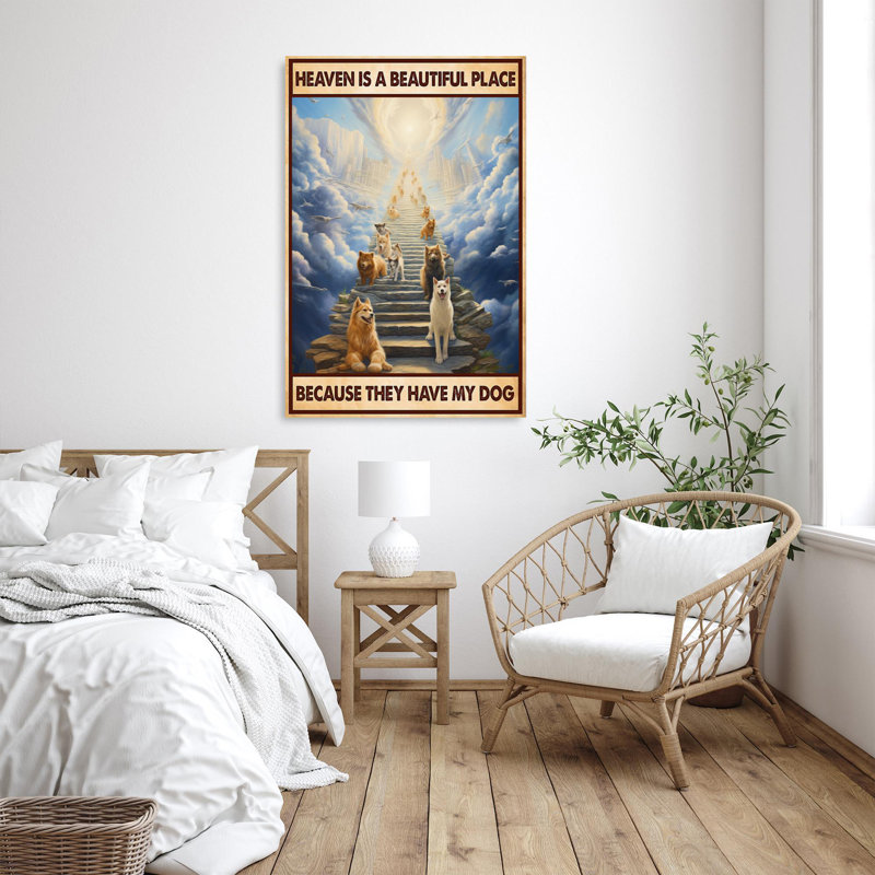 Ils ont mon chien sur toile, impression, H 14 po x l 11 po x P 1,25 po