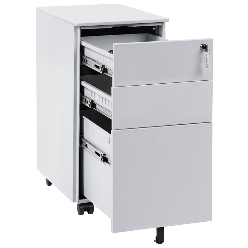 3 -Drawer Storage Cabinet, Light Grey