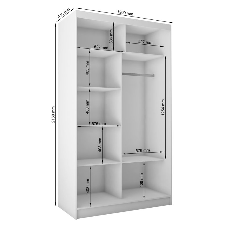 Hansine 2 Door Wardrobe, Wenge