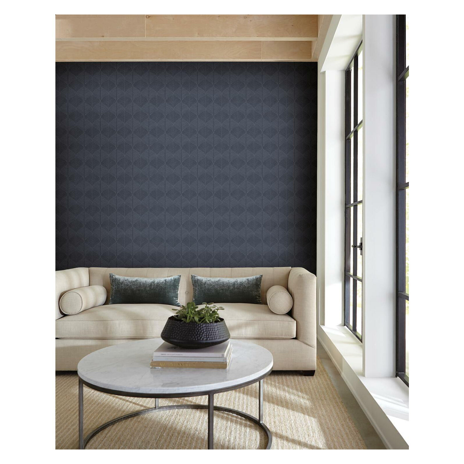Biella Floral Wallpaper, Navy
