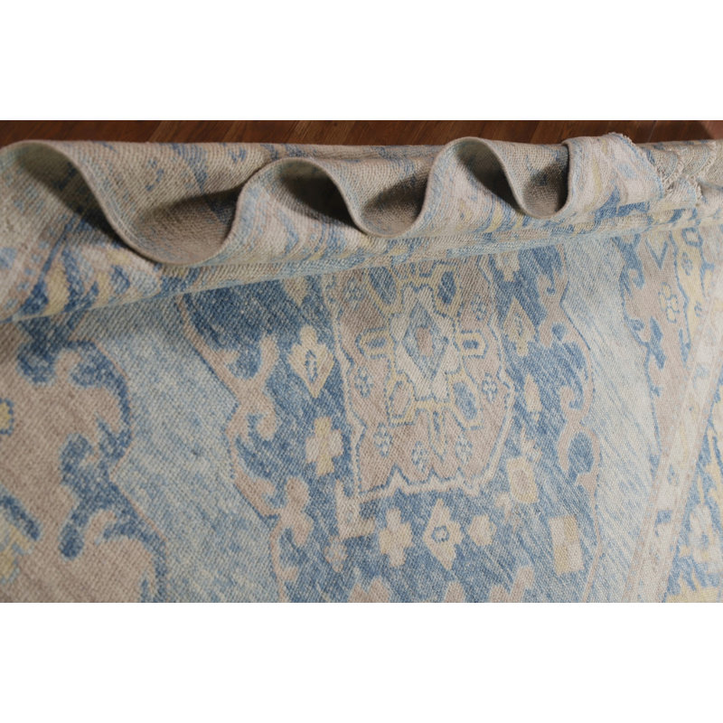 Liddington One-of-a-Kind 6'10'' X 21' Wool Area Rug in Blue