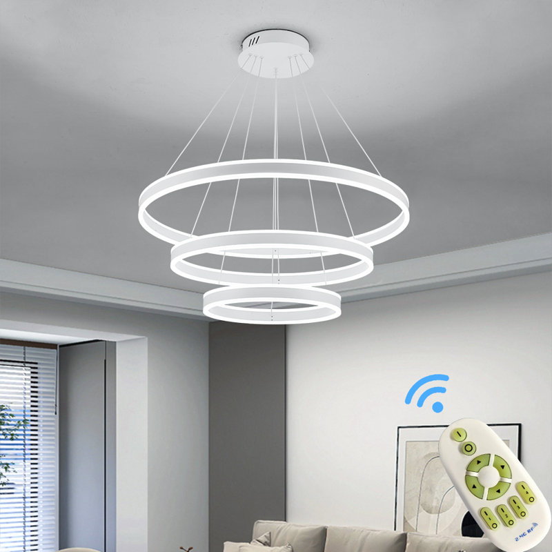 LED Pendant Light 3 Flames Jarom, White