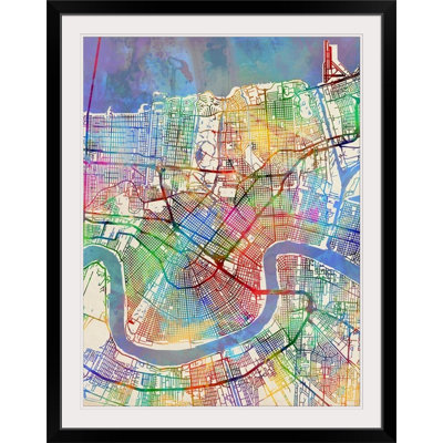 «New Orleans Street Map» par Francy, impression