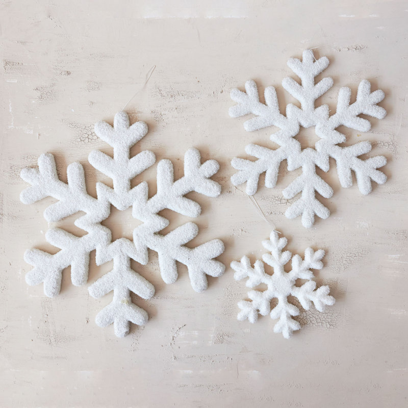 Flocked Foam Snowflake Ornament