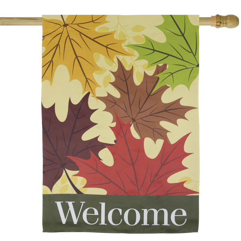 Drapeau de jardin extérieur Welcome, H 40 po x l 20 po