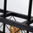 Colfontaine Rectangular Black Wood Aged Metal Ceiling Lamp Linear Kitchen Ceiling Lamp