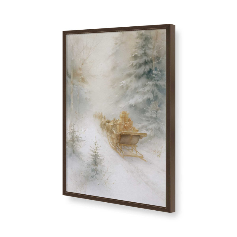 Cadeaux de l'hiver, reproduction d'art, 11 po x 14 po, Brun Belvinder