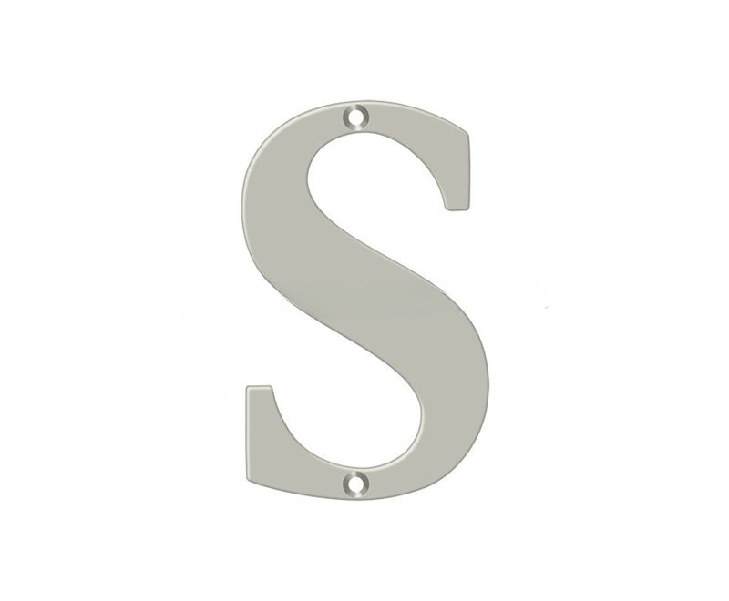 Deltana RL4S-15A, lettre S résidentielle de 4 po en nickel antique, Antique Nickel
