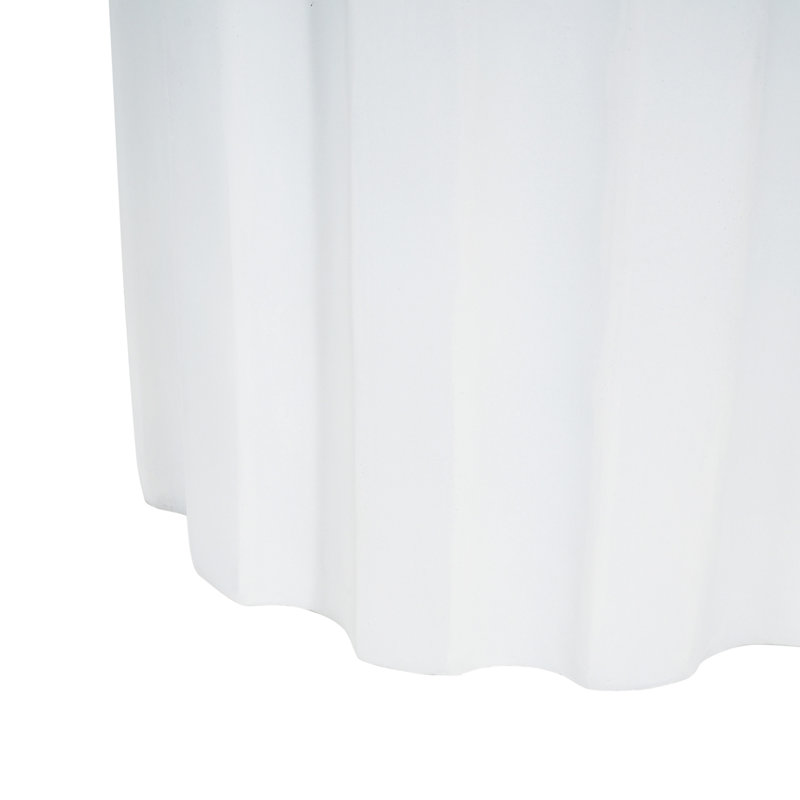 Table d'appoint d'extérieur en béton blanc
