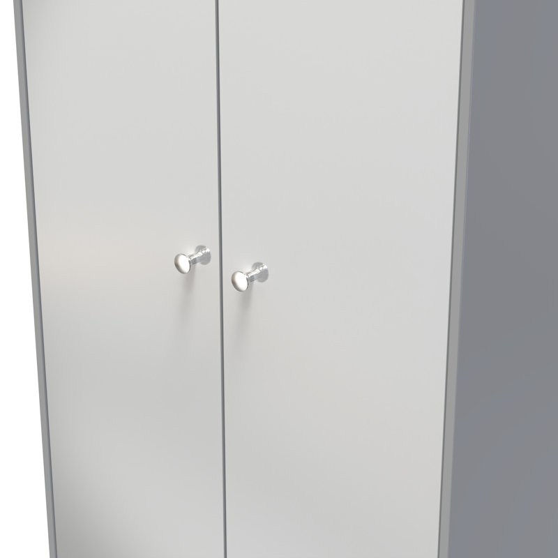 Bhargavi Manufactured Wood Wardrobe, Uniform Grey/Dusk Grey