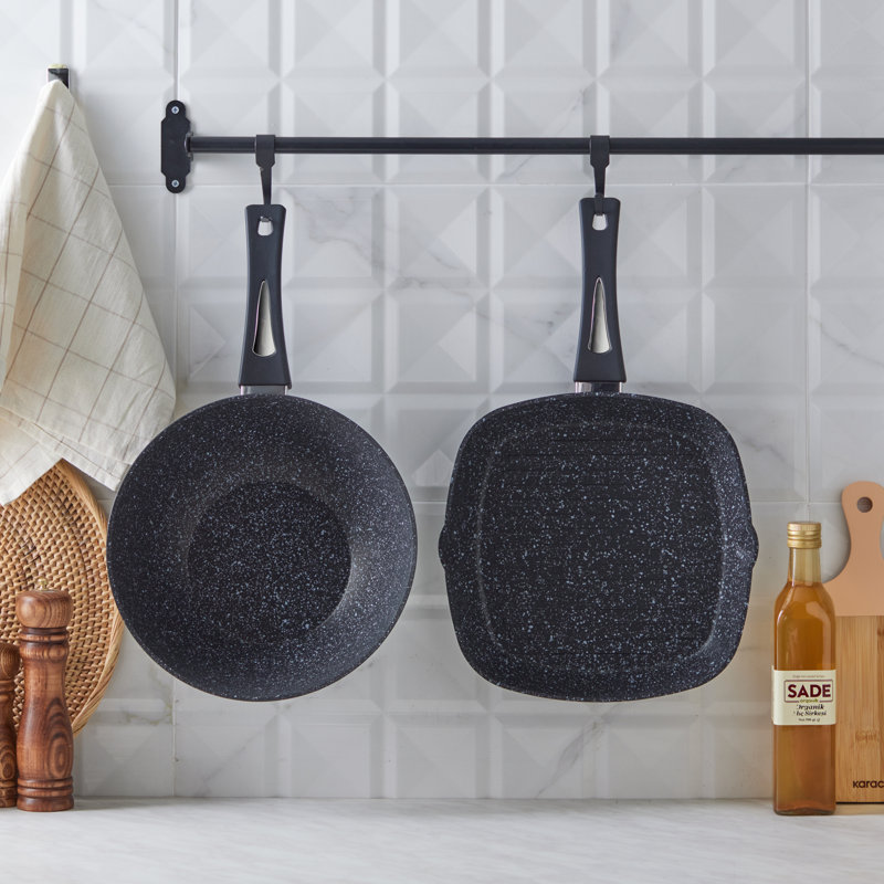 Karaca Defne Biogranite 2-Piece Pan Set, Black