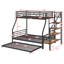 Metal Twin Over Full Size Bunk Bed With Bottom Bunk-1467520201