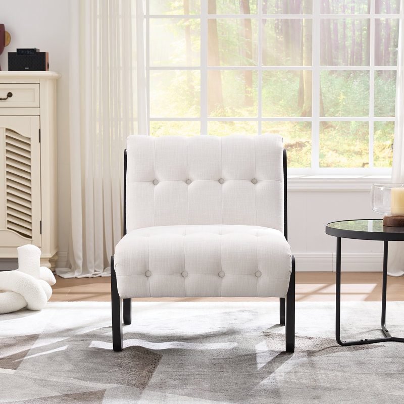 Fauteuil d'appoint Modern Chic, Noir, Blanc